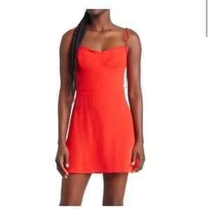 Reformation Red Louelle Minidress